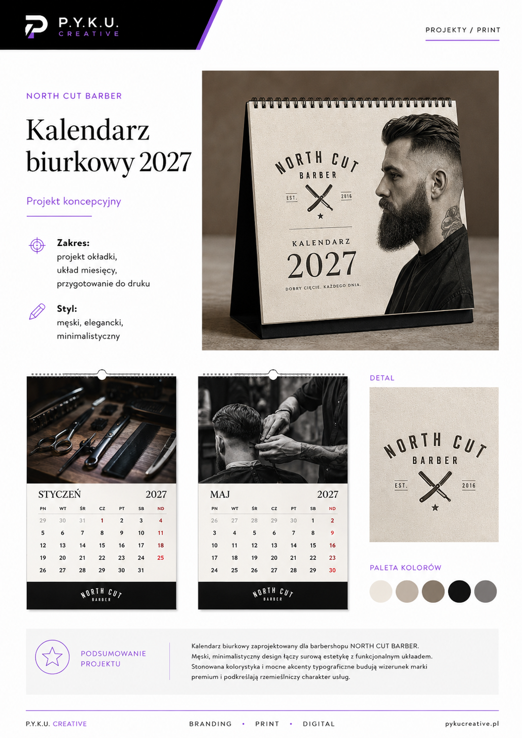 Pełna prezentacja kalendarza North Cut Barber